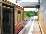 S-BR 481/482 in Teltow Stadt - Blick zum Gleisende, Juli 2009