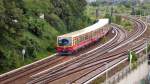 S-Bahn von der Bornholmer Strasse kommend kurz vor Gesundbrunnen, Juli 2007