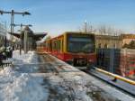 Winterbetrieb bei der S-Bahn: Stresow, Januar 2009