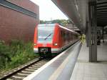 Abfahrbereiter S-Bahnzug der BR 423 nach Sdkreuz im Bahnhof Gesundbrunnen, Berlin Juli 2009