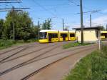 Flexity in der Wendeschleife Zingster Strasse (Endstelle M4 und M5) - Mai 2005