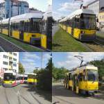Montage II Strassenbahnen in (Berlin-) Weiensee, 13.9.2009
