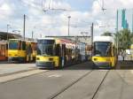 Drei Fahrzeugtypen in Berlin-Lichtenberg zum Tag der offenen Tr, Oktobe r 2009