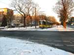 Strassenbahn in Wedding, Winter Januar 2009