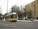 Linie 50 in Wedding Richtung Virchow-Klinikum, Januar 2009