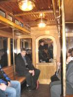 Innenansicht ltester fahrbereiter U-Bahnwagen, Sonderfahrt U3