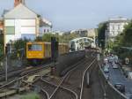 Kleinprofilzug vom Grlitzer Bahnhof kommend auf der U1, Berlin 29.8.2009