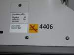 Sittzplatzanzahl und Hinweisschilder Wagen 4406 Solaris GN09