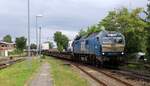 RAG/RDC 251 003-0 Einfahrt Niebüll mit einem AZS von Westerland kommend. 15.07.2025