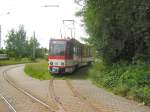 Letzter KT4D ohne eingebautes Niederflurmittelteil in Cottbus - Schleife Sandow am 6.6.2009