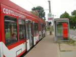 Tatra-Tw mit Niederflurmittelteil, Cottbus-Sandow 6.6.2009