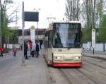 Tw 306 an der alten Hst. Bahnhof (vor Umbau), Foto von 2006