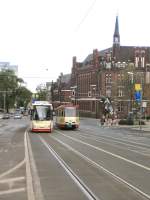 Begegnung Niederflur und Tara bei der Hauptpost, 2006