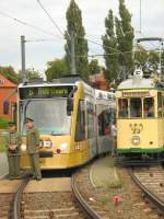 ALT und NEU, Sept. 2007 an der Endstelle Viereckremise