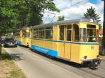 Gotha-Zug unterwegs in Woltersdorf, Thlmannplatz - 23.5.2009
