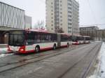 Bus 274 und Bus 27X am 22.02.08 an der Stadthalle .