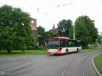 Bus 251 als Linie 2N am 6.7.2009 auf dem Weg zur Haltestelle Stadthalle