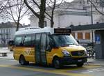 (271'611) - CarPostal Ouest - VD 538'136/PID 11'030 - Mercedes (ex AVJ Les Bioux) am 1. Februar 2025 beim Bahnhof Yverdon
