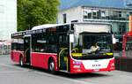 (279'236) - PostAuto Bern - BE 654'090/PID 12'339 - MAN (ex Dr. Richard, A-Wien Nr. 1419) am 19. August 2025 beim Bahnhof Interlaken Ost