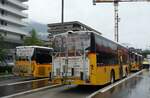 (280'119) - PostAuto Graubnden - GR 93'897/PID 11'240 - Volvo (ex Nr. 13; ex Fontana, Ilanz Nr. 13; ex Bundi, Disentis) am 9. September 2025 beim Bahnhof Ilanz