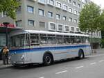 (275'683) - Borer, Neuhausen - SH 19'684 - Saurer/Tscher (ex Schttler, D-Kln; ex Braun, D-Mnster; ex Schmid, Hemishofen; ex Brtsch, Bttenhard; ex ASS Schleitheim Nr. 8) am 17. Mai 2025 beim Bahnhof Schaffhausen