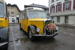 (280'690) - Oldie-Tours Zrisee, Wollerau - Nr. 1/SZ 26'083 - Saurer/R&J am 27. September 2025 beim Bahnhof Wdenswil