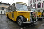 (280'691) - Oldie-Tours Zrisee, Wollerau - Nr. 2/SZ 10'418 - Saurer/R&J (ex Jaggi, Kippel Nr. 4) am 27. September 2025 beim Bahnhof Wdenswil