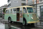 (280'736) - AAGS Schwyz - Nr. 1/SZ 5171 - Saurer/Geser (ex Nr. 9; ex Nr. 17; ex Nr. 9; ex Nr. 1) am 27. September 2025 beim Bahnhof Wdenswil