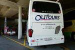 (279'196) - Olitours, Saxon - VS 499'041 - Setra am 17. August 2025 in Avry-devant-Pont, Autobahnraststtte