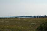 Blick auf die Storebeltbro von Fnen aus Richtung Sjaelland. Sommer 2007