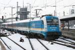 183 003 fhrt mit Alex 37979 am 25.02.2009 in Mnchen Hbf ein.