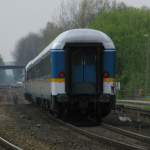 Ein Wagen der Bauart Bm ist letzer Wagen des Alex 86009. Aufgenommen am 23.04.2008 in Neustadt (Waldnaab).