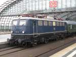 Die E10 121 stand mit dem Sonderzug SZ 91314 im Berliner Hbf.