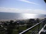 Blick vom Balkon auf die Ostsee...auf einen Teil des Strandes von Grmitz. Aufgenommen im Mrz 2008