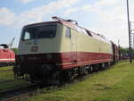 120 005-4 der TEV Weimar beim 30. Weimarer Eisenbahnfest am 24.5.2025