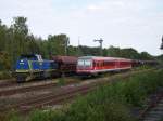Die V 2197 und 928 547 in Munster. (23.08.2009)