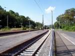 Blick vom Bahnsteig in Richtung Hann. Mnden (Eschwege-West, 23.01.2005)