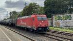 BR 185 588-1 von RheinCargo mit Kesselzug durch HH-Harburg. 22.August 2024