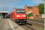 146 270-4 mit dem RE4 von Rathenow nach Jterbog, in Rathenow.