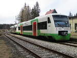 STB VT111 und VT102,am 05.April 2025,im Spitzkehrbahnhof Rennsteig.