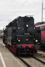 Manchmal beginnt ein Tag rckwrts: 41 018 nach Bereitstellung ihres Sonderzuges (Augsburg-Buchloe-Kaufering-Augsburg). Augsburg Hbf am 25.10.2009 .