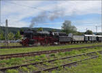 Dampf im Hochschwarzwald. 

23 042 verlässt mit ihrem Museumszug Titisee. September 2025.