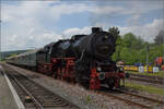 Abschiedfahrten von 52 7596.

Endlich Abfahrt in Lauchringen auf die Wutachtalbahn. Mai 2025.