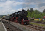 Abschiedfahrten von 52 7596.

Endlich Abfahrt in Lauchringen auf die Wutachtalbahn. Mai 2025.