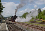 Abschiedfahrten von 52 7596.

Endlich Abfahrt in Lauchringen auf die Wutachtalbahn. Mai 2025.