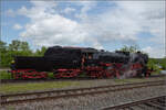 Abschiedfahrten von 52 7596.

Rangierfahrt an den Zug nach dem Wasserfassen in Lauchringen. Mai 2025.