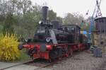 T3 mit Tender: 89 6009 steht am 7 April 2018 ins Bw Dresden-Altstadt whrend das Dresdner Dampfloktreffen.