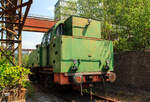 Etwas für Fotos ungünstig stehend, die Verschub-Dampflokomotive Emil Mayrisch 5, eine Krupp Bergbau, am 05 Juni 2011 im LWL-Industriemuseum Henrichshütte in Hattingen (bis 2007 WIM - Westfälisches Industriemuseum).

Die Krupp Ty ...