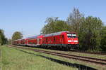 245 014 war am 29. April 2025 bei Thann/Matzbach in Richtung Mnchen unterwegs.