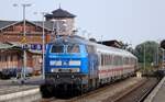 PRESS 218 058-9/ 218 412-5 mit dem IC 2311 Einfahrt Niebüll Bahnhof. 20.07.2025